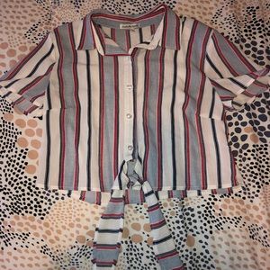 Striped Bottom Up Crop top